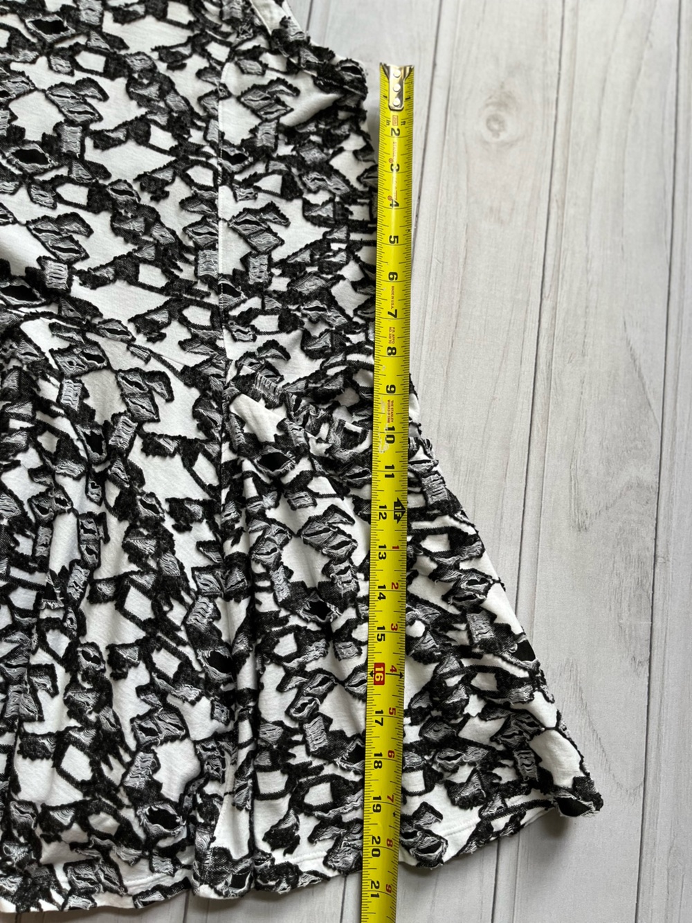 Free People black white distress halter fit & flare mini dress. Size small - Picture 12 of 15